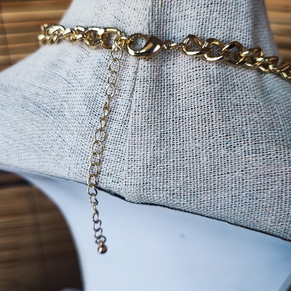 Acrylic Faceted Root Beer Citrine Molded Plastic Teardrop Necklace Unsigned EUC - Picture 4 of 12